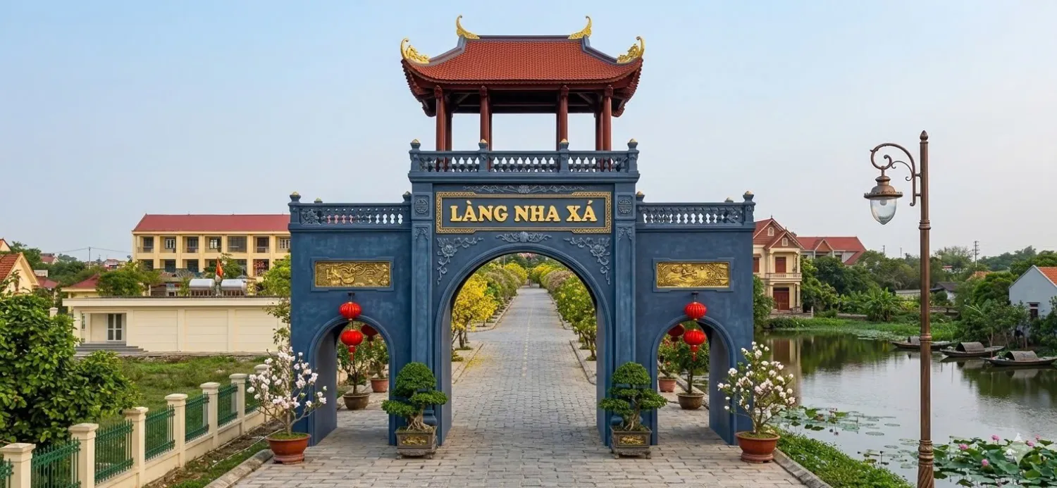 Cổng làng Nha Xá